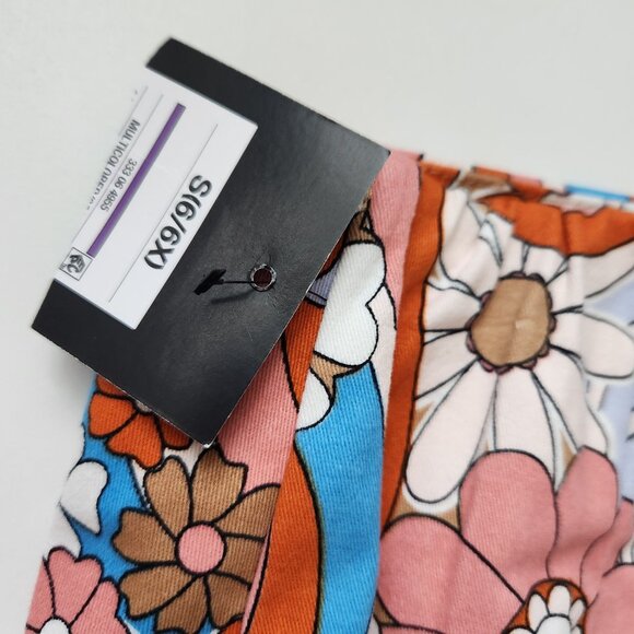 Retro Floral A-Line Skirt For Girls Size Small 6/6X by Art Class Multicolor - Picture 4 of 8